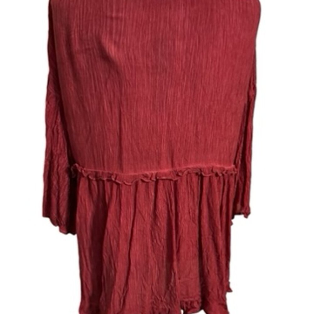 NWT   RICH  SPICE COLOR BOHO TOP SMALL  OVERSIZED        BIN #L - Picture 3 of 7